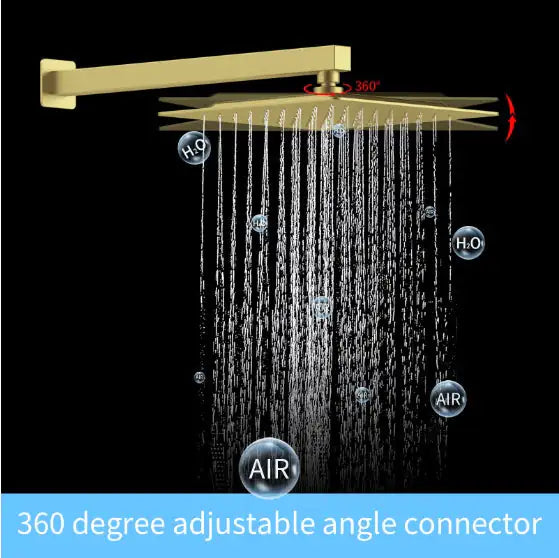 Shower System Mixer Combo Set Wall-mounted