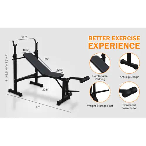 Olympic Weight Bench with Squat Rack