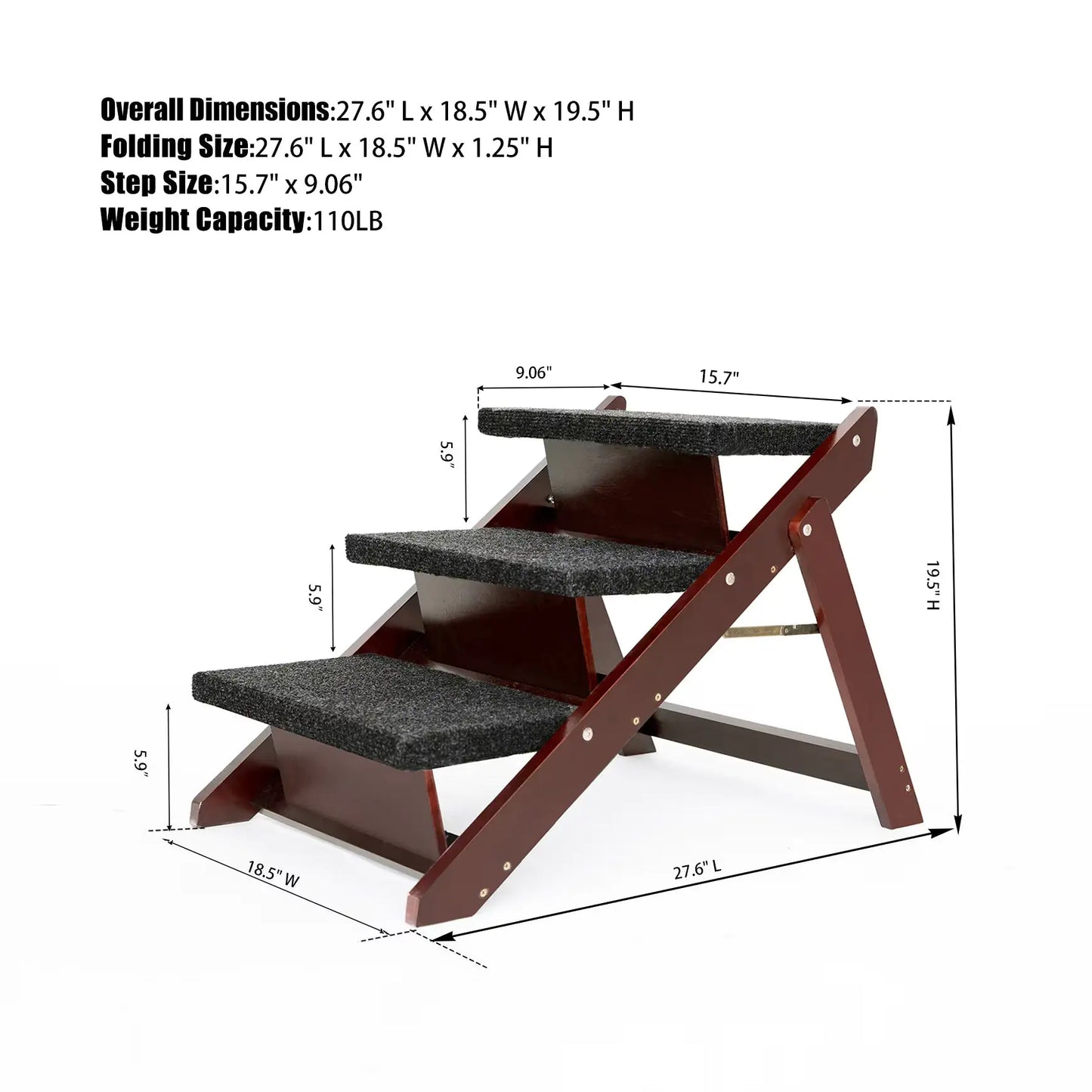 Wood Pet Stairs/Pet Steps