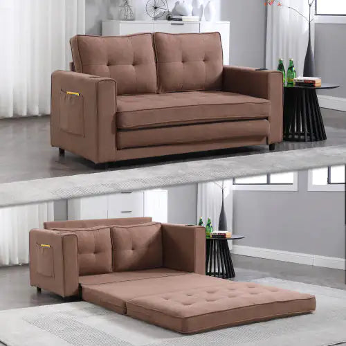 Divano letto futon imbottito 3 in 1, divano trasformabile in letto da pavimento