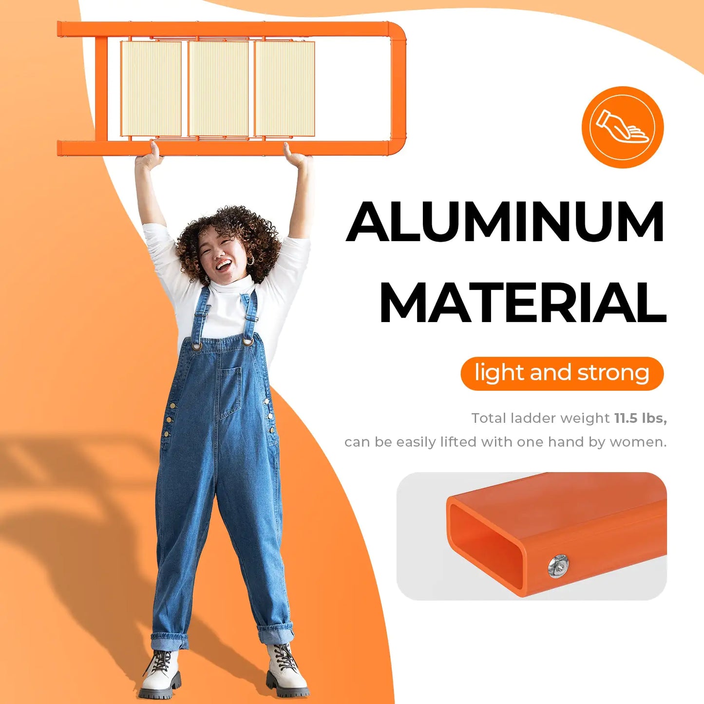 Lightweight Foldable Ladder In Aluminum