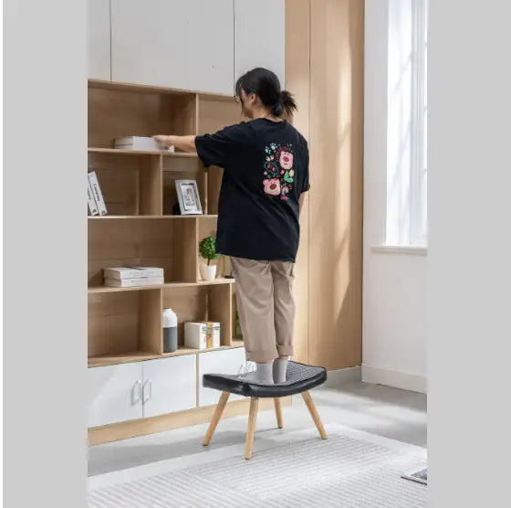 Black Linen Stepping Stool