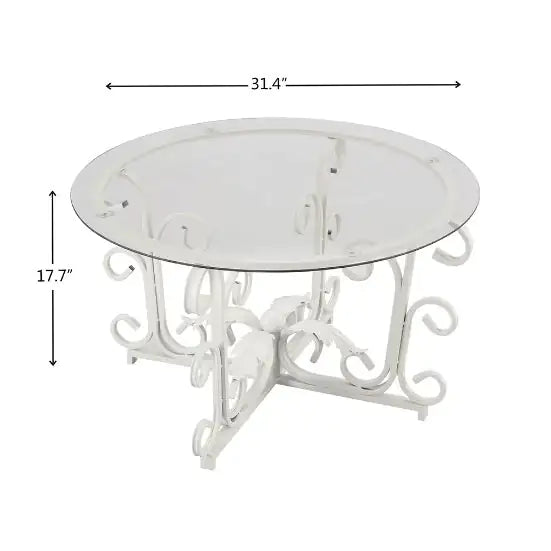 Round Tempered Glass Coffee Table