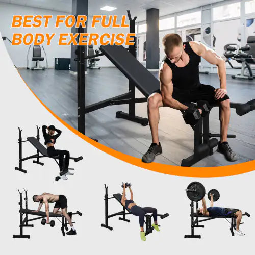 Olympic Weight Bench with Squat Rack