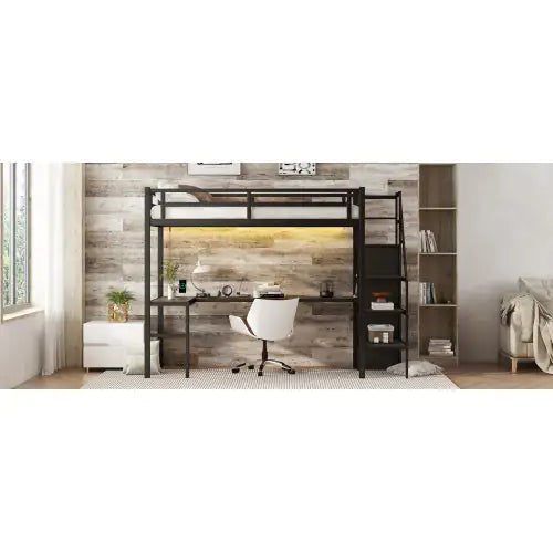 Twin XL Metal Loft Bed