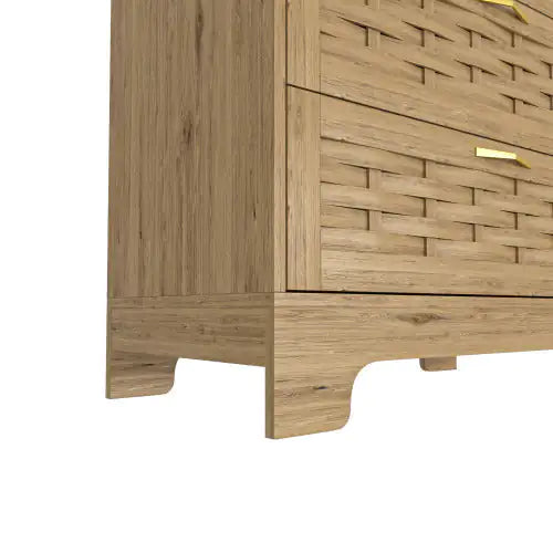 Wood 4-Drawer Dresser