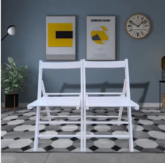 Honey-Toned Wood Folding Chair Set