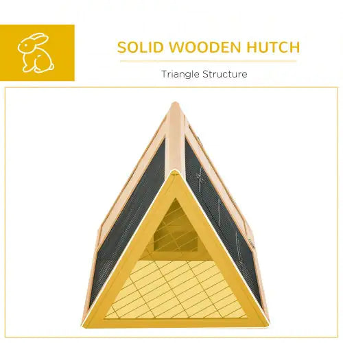 PawHut 46" x 24" Wooden A-Frame Outdoor Rabbit Cage