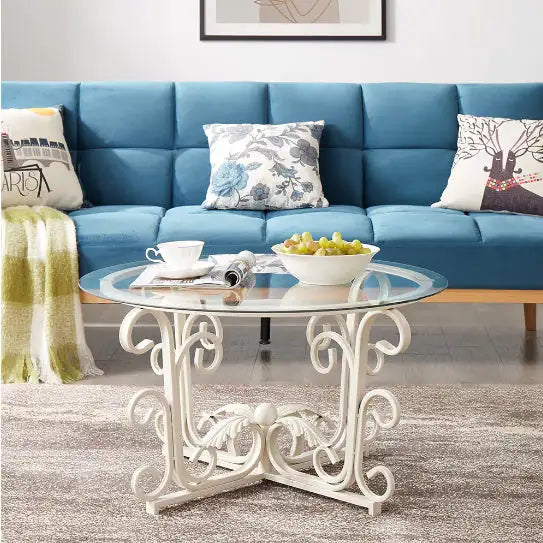 Round Tempered Glass Coffee Table