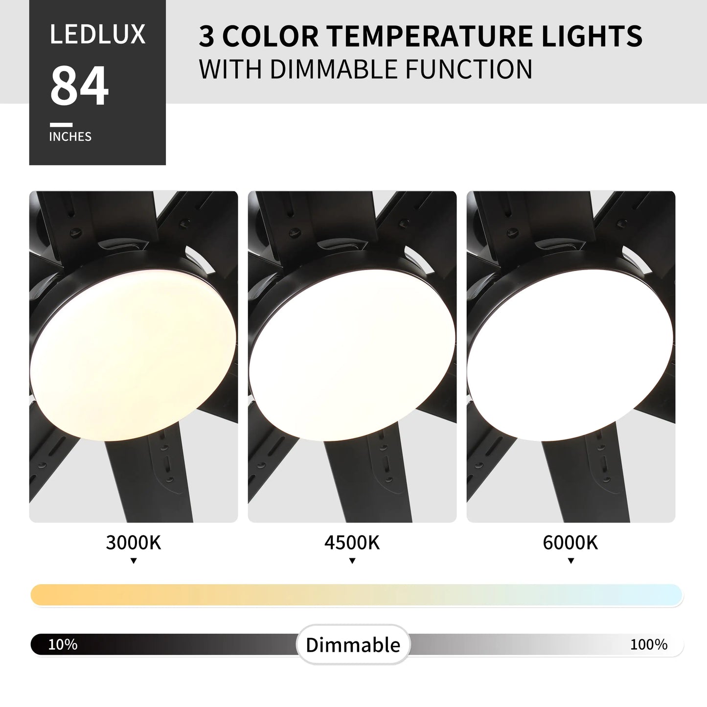 Ventilatore da soffitto nero metallizzato