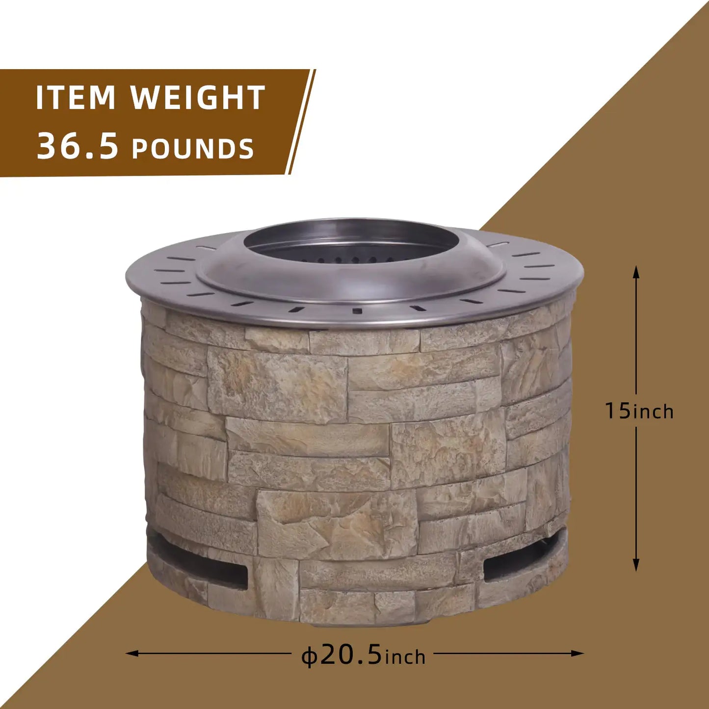 Stackstone Look Smokeless Firepit