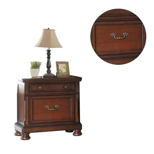 Cherry Finish Elegant Nightstand
