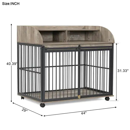 GO 44" Heavy-Duty Dog Cage Furniture