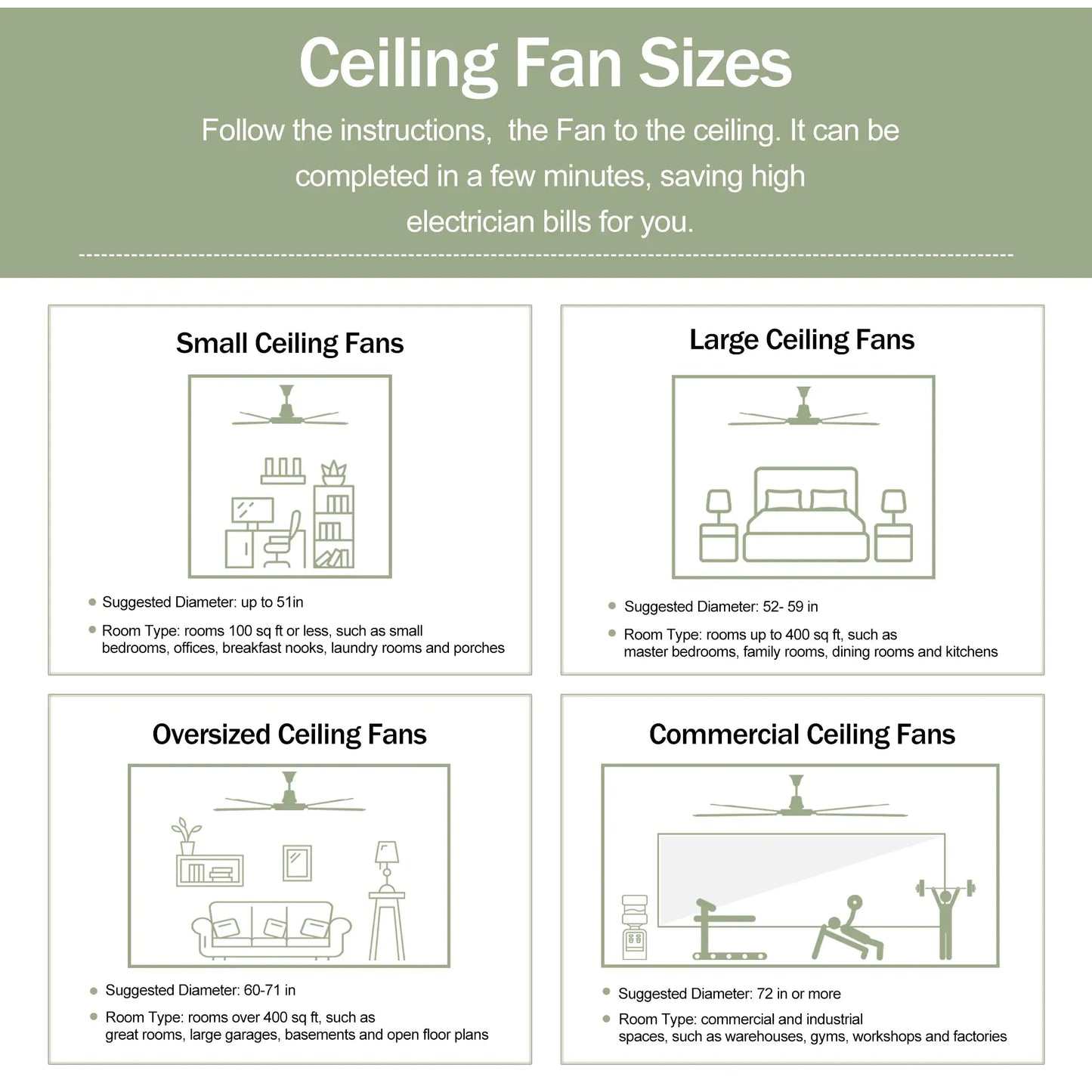 Metal Ceiling Fan