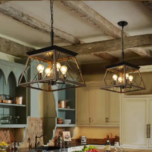 Antique Farmhouse 4-Light Chandelier