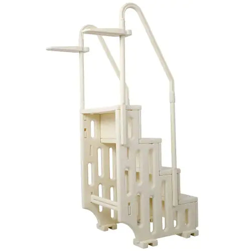 Pool Ladder Heavy-Duty 4 Safety Step For Above Ground Pools Stair Entry System With Handrails 400lbs