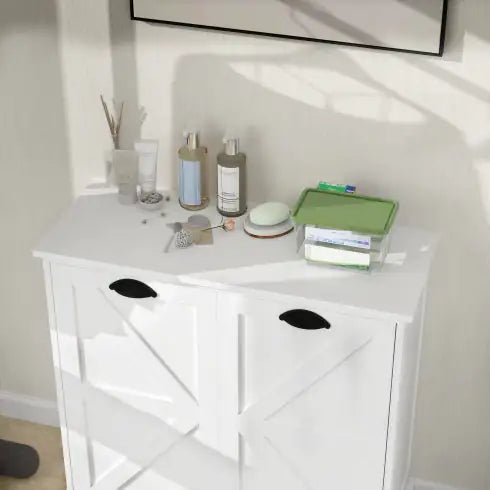 Two-Compartment Tilt-Out Laundry Sorter Cabinet