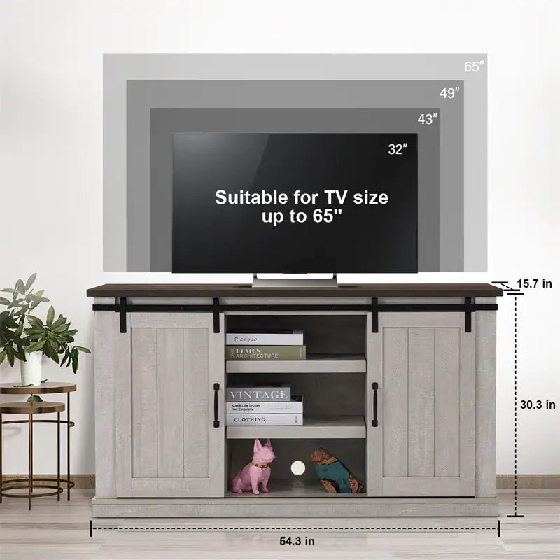 Mueble de TV de madera para sala de estar de estilo vintage