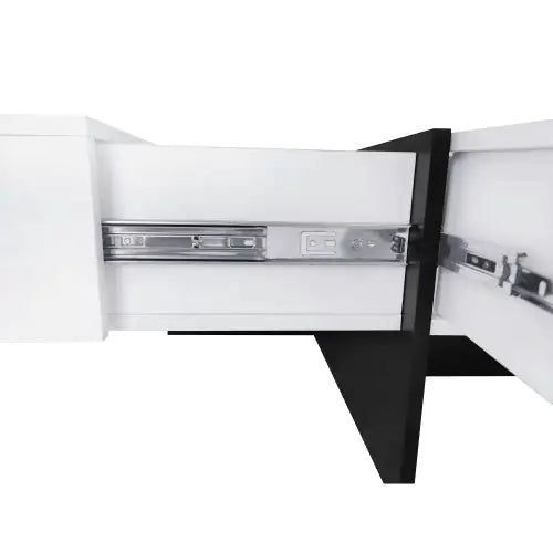 Mesa de centro de diseño único con 4 compartimentos de almacenamiento ocultos