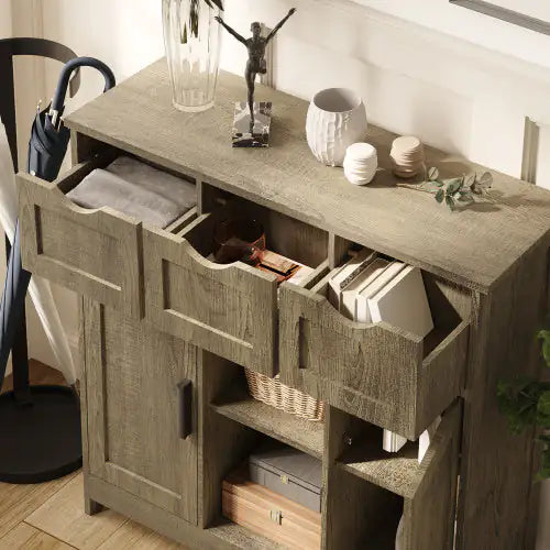 Gabinete de almacenamiento gris moderno