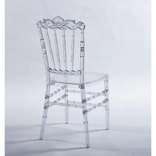 Set di 4 sedie da pranzo in plastica trasparente
