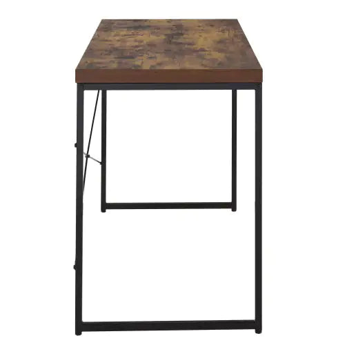 Weathered Oak & Black Writing Desk