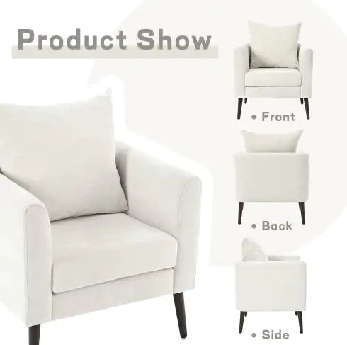 Modern Chenille Bucket Chair