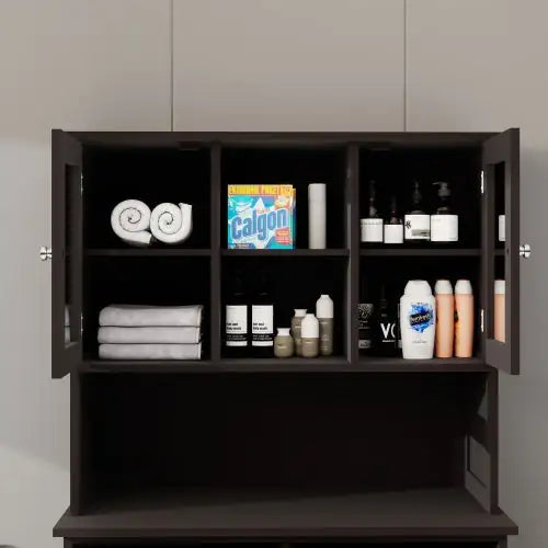 Black Tilt-Out Laundry Basket Cabinet