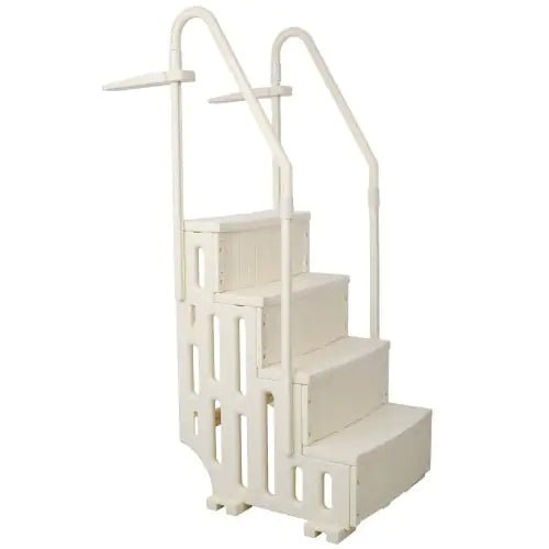 Pool Ladder Heavy-Duty 4 Safety Step For Above Ground Pools Stair Entry System With Handrails 400lbs