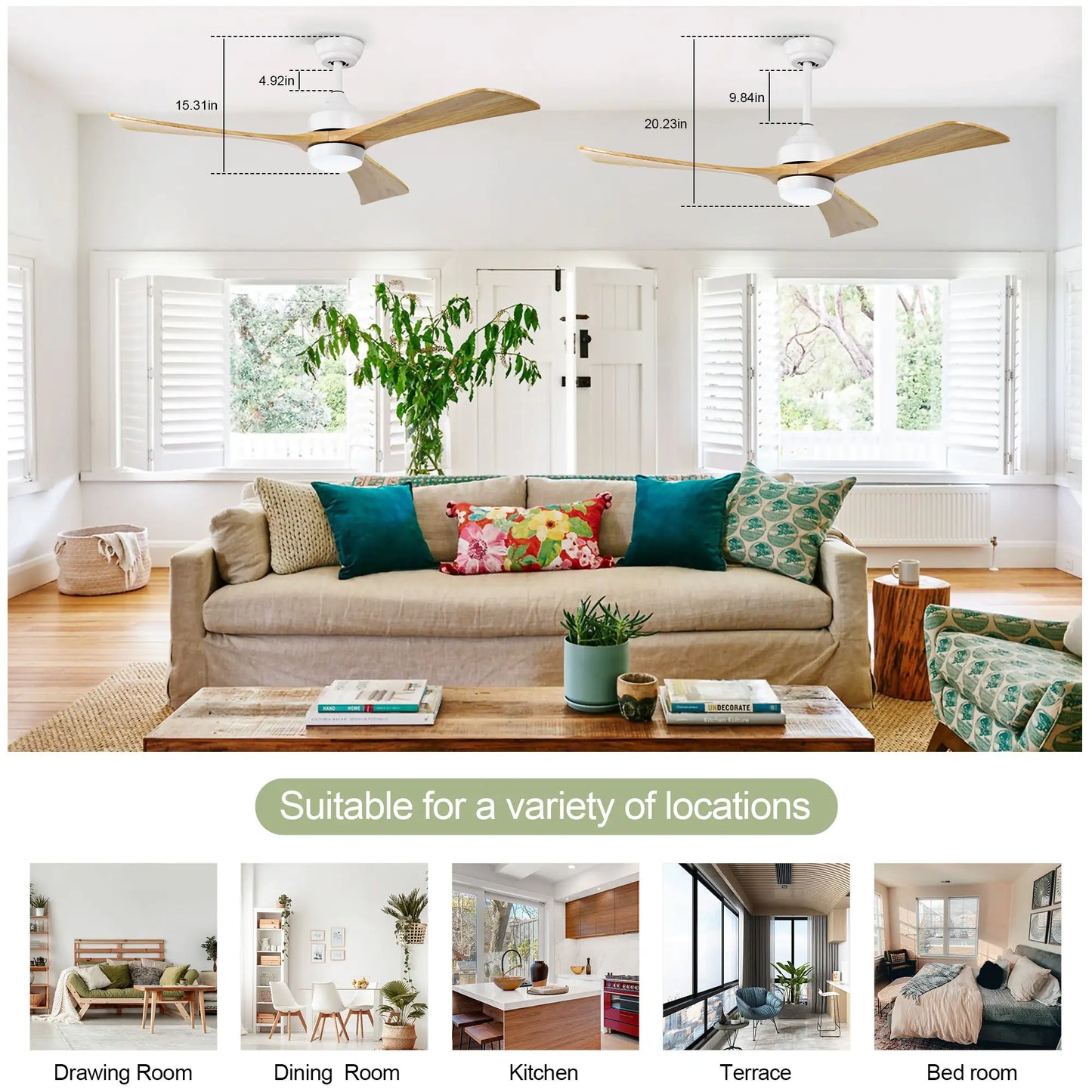 52" Ceiling Fan with Lights