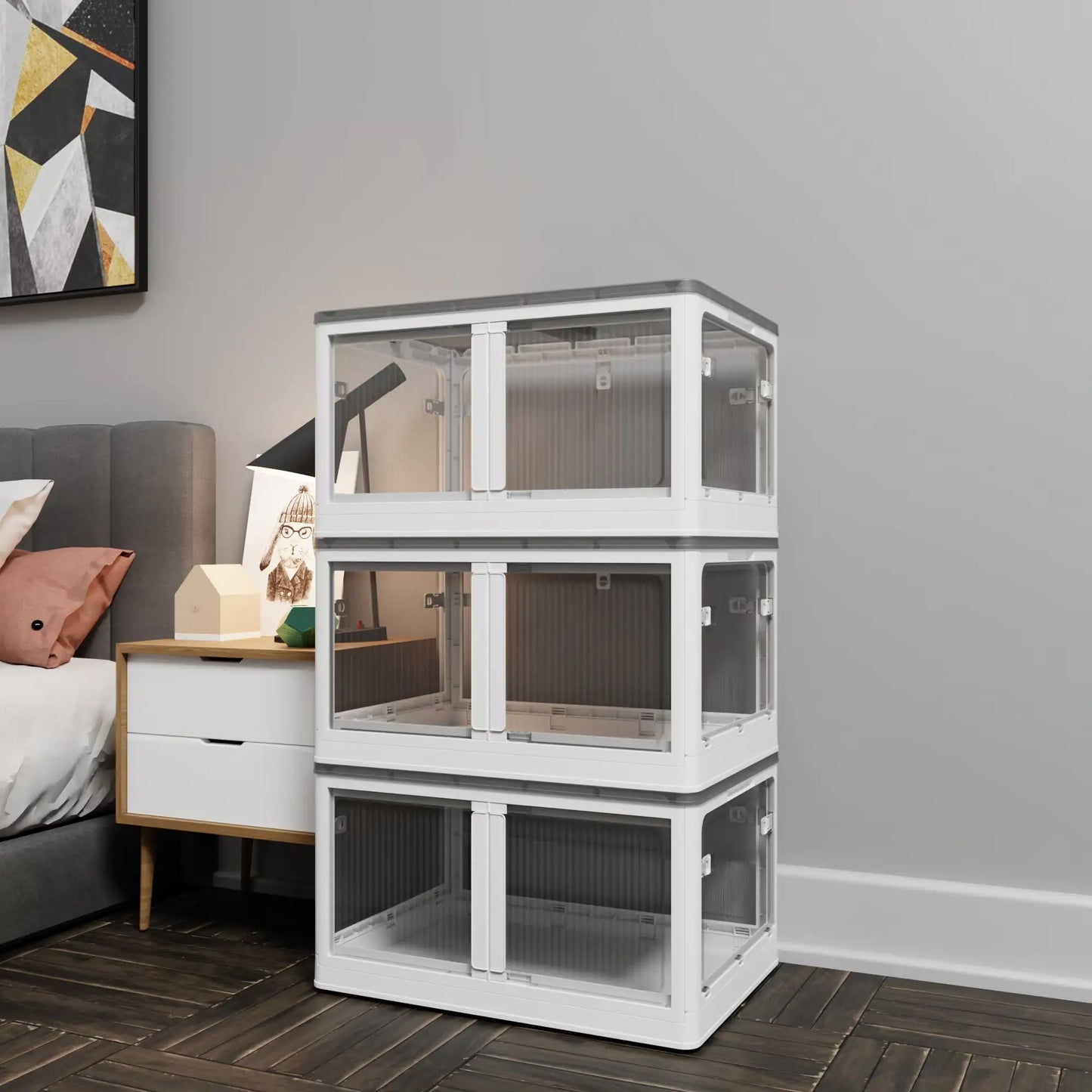 Foldable Storage Bin with Lid