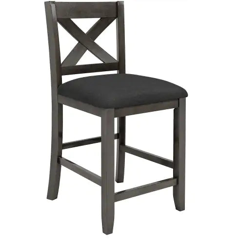 TOPMAX 5-Piece Gray Farmhouse Dining Ensemble