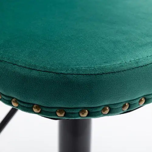 Swivel Velvet Barstools Adjusatble Seat - Set Of 2