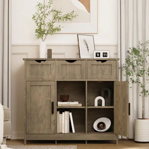 Gabinete de almacenamiento gris moderno