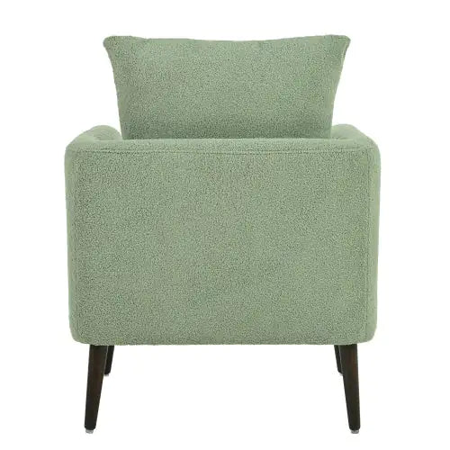 Poltrona imbottita con gambe in legno massello