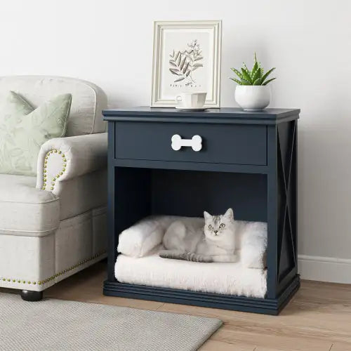 Vintage Small Locker with LED Lights & Hidden Pet Bed