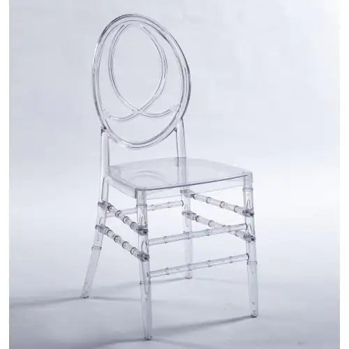 Set di 4 sedie da pranzo in plastica trasparente