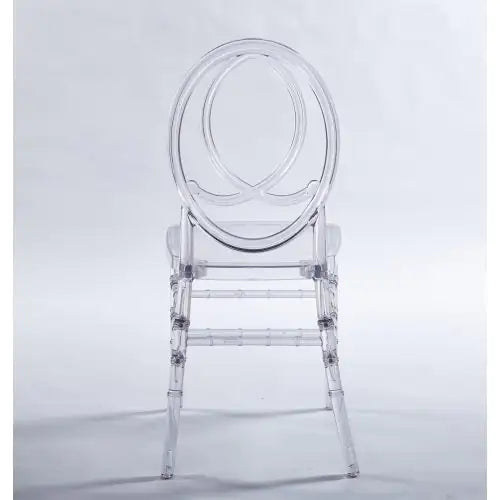 Set di 4 sedie da pranzo in plastica trasparente