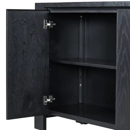 TREXM Retro 4-Door Sideboard with Distressed Finish