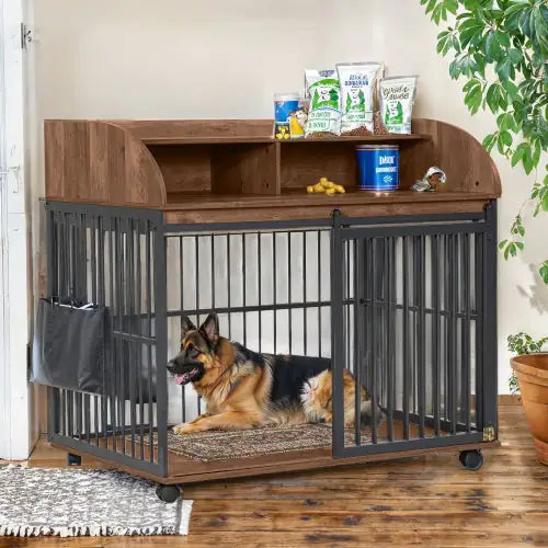 GO 44" Heavy-Duty Large Dog Crate Furniture