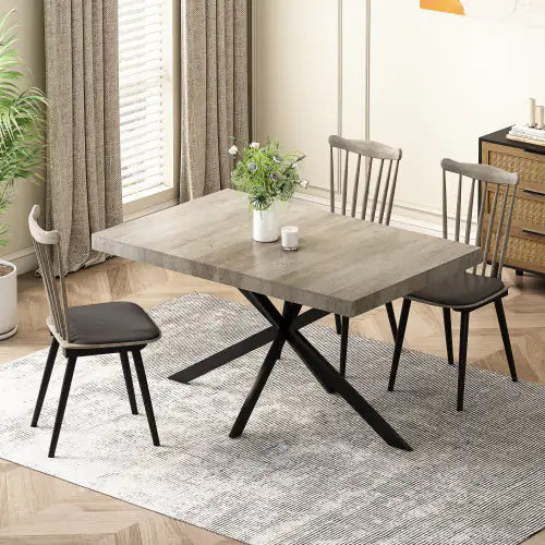 Retro Rectangular Stretch Dining Table