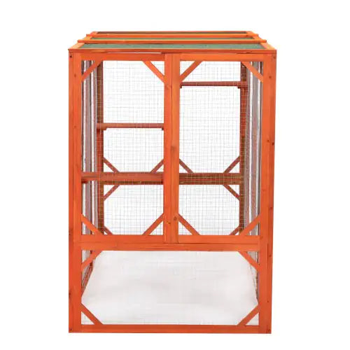 Wooden Outdoor Cat House & Habitat
