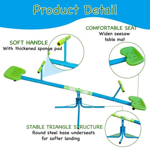 Upgraded 360-Degree Swivel Seesaw