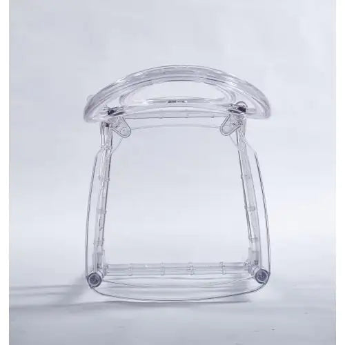 Set di 4 sedie da pranzo in plastica trasparente