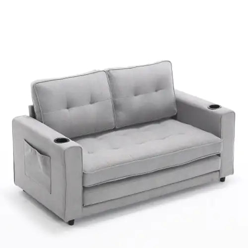 3-in-1 Upholstered Futon Sofa Convertible Sofa Bed