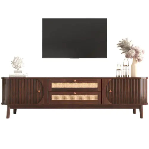 Rattan TV Stand For TVs Up To 75''
