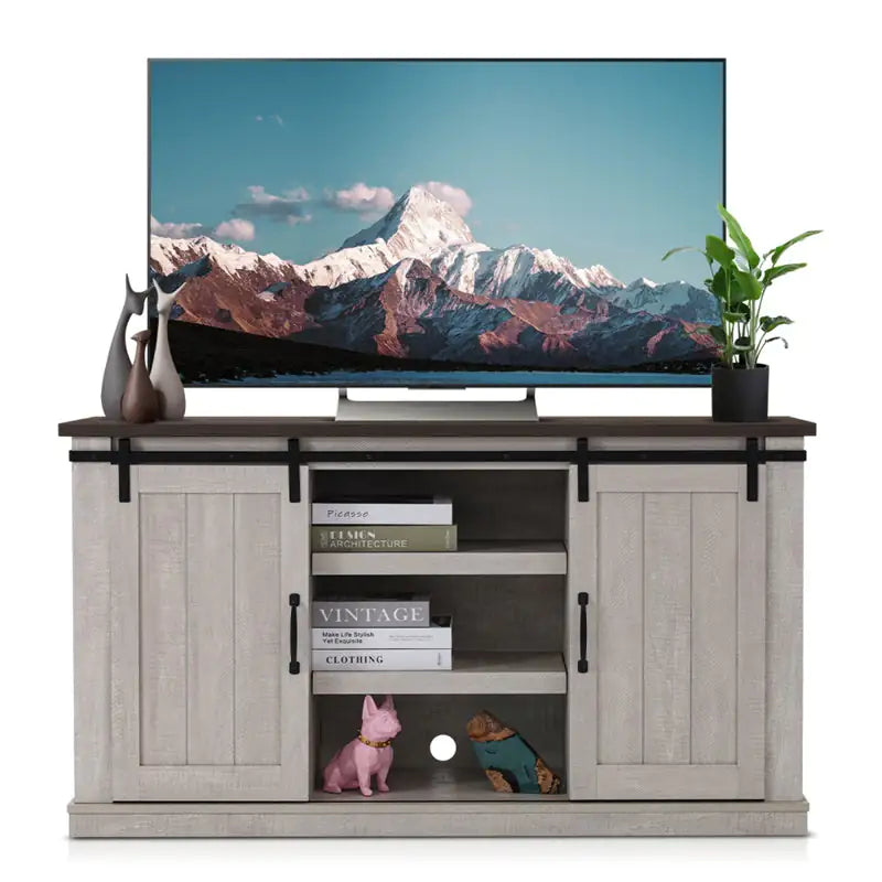 Mueble de TV de madera para sala de estar de estilo vintage