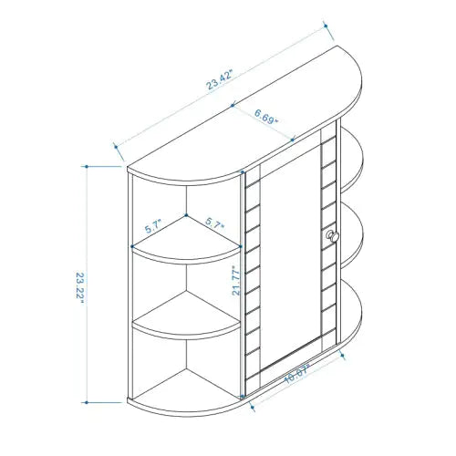 Botiquín de baño de pared con espejo