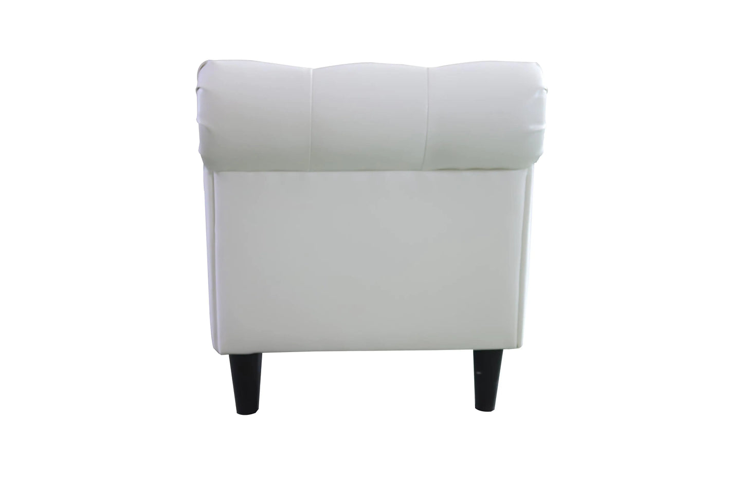 Pouf contenitore in pelle bianca