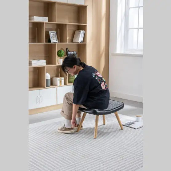 Black Linen Stepping Stool